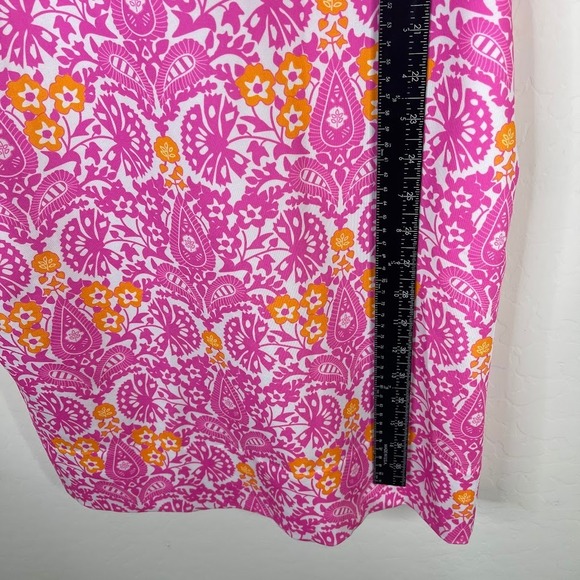 Gretchen Scott Floral Print‎ Dress Pink Artsy Coastal Resortwear Preppy Small - Picture 9 of 12